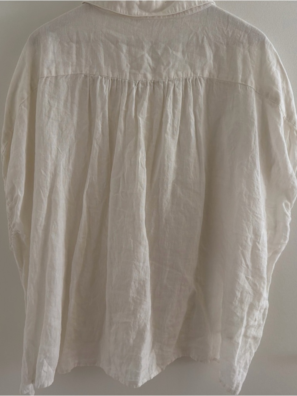Grae Cove Women's Linen Oversized Boxy  Top Size XXL White Button Up Lagenlook - Picture 10 of 10